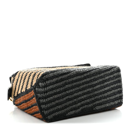 Loewe Calfskin Raffia Small Puzzle Edge Bag Natural Honey Gold 4 of 10