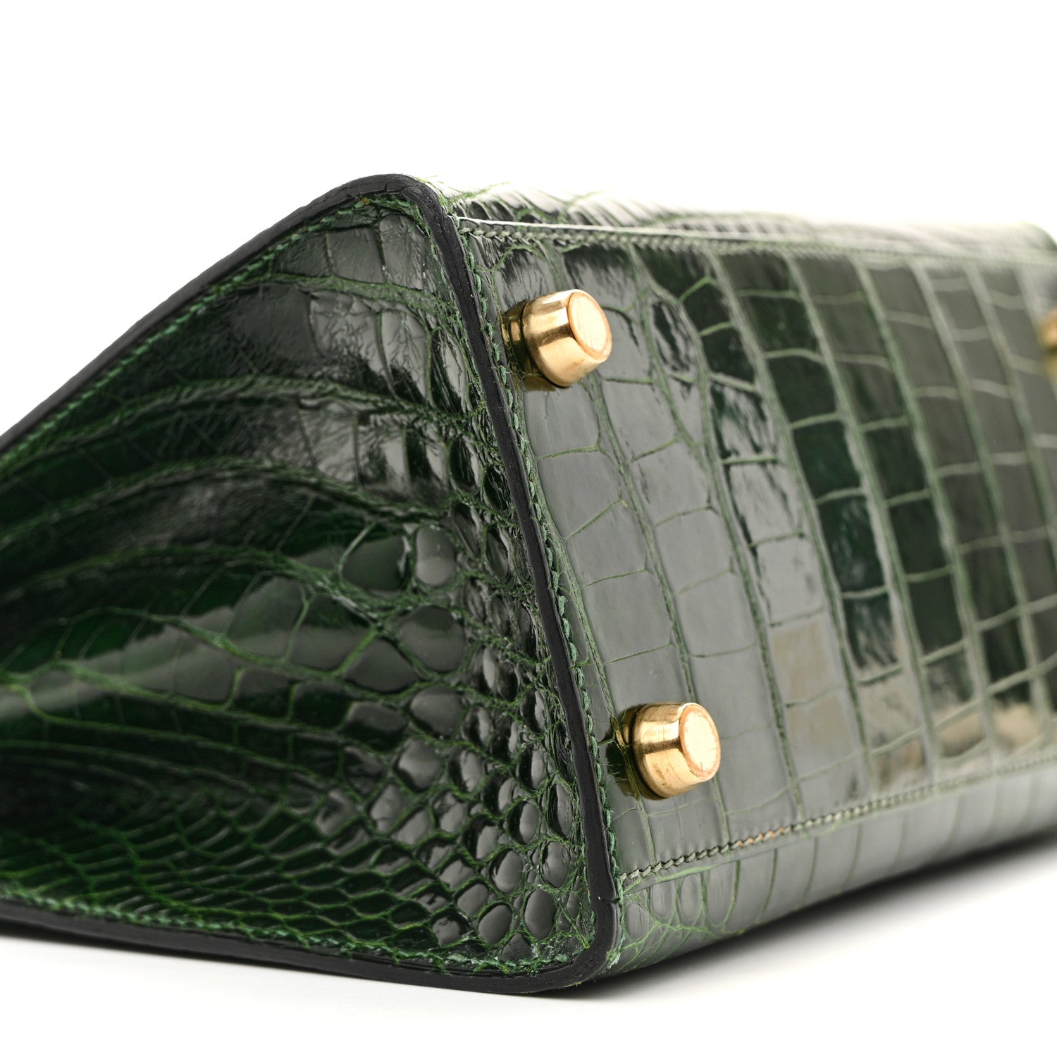 Hermes Alligator Mini Kelly Sellier 20 Vert Fonce 9 of 14