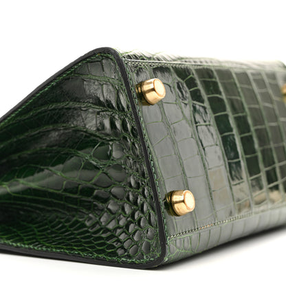 Hermes Alligator Mini Kelly Sellier 20 Vert Fonce 9 of 14