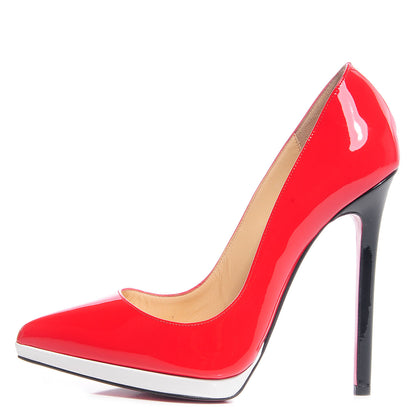 Christian Louboutin Patent Pigalle Plato 140 Pumps 36.5 Corazon 1 of 7