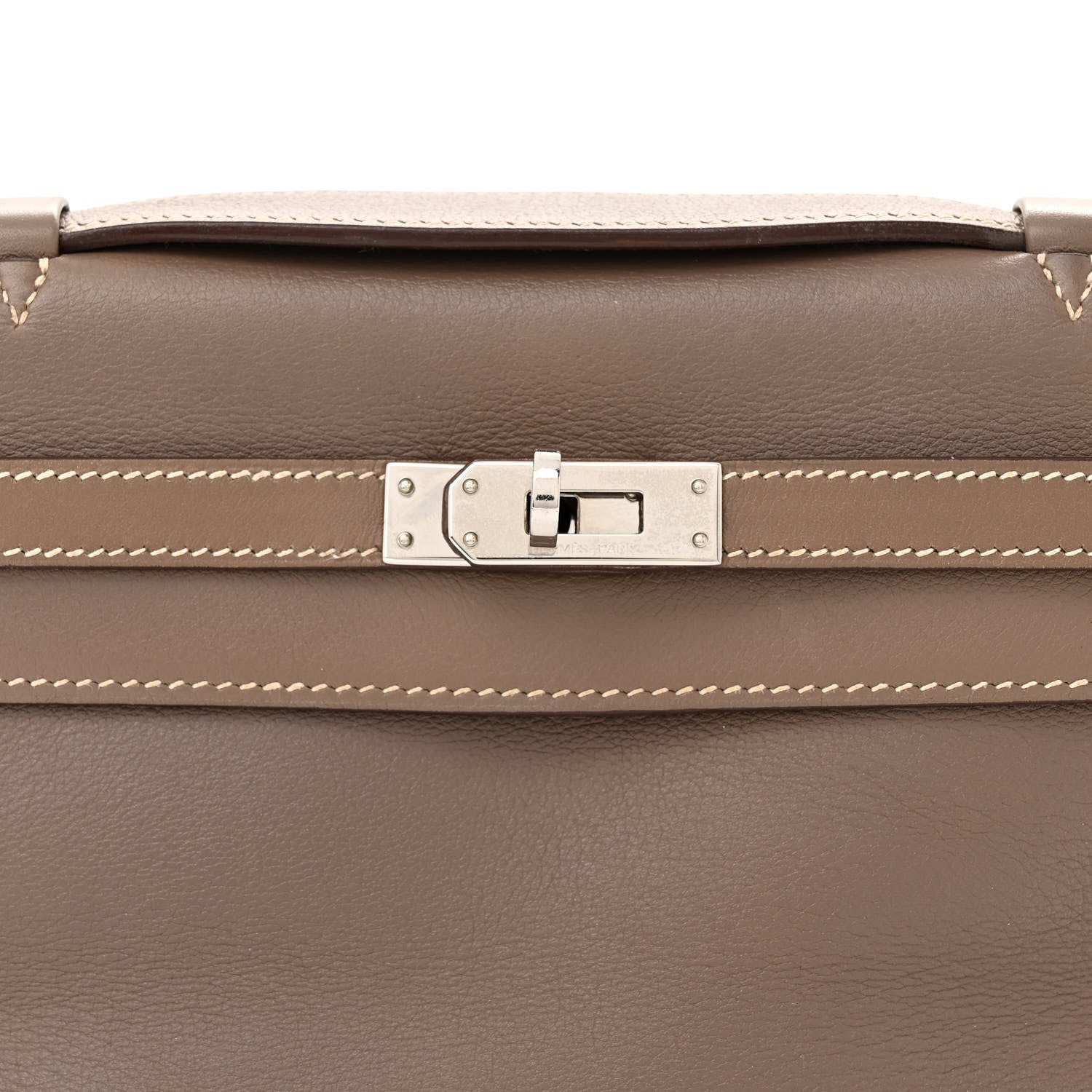 Hermes Swift Kelly Pochette Clutch Etoupe 8 of 16