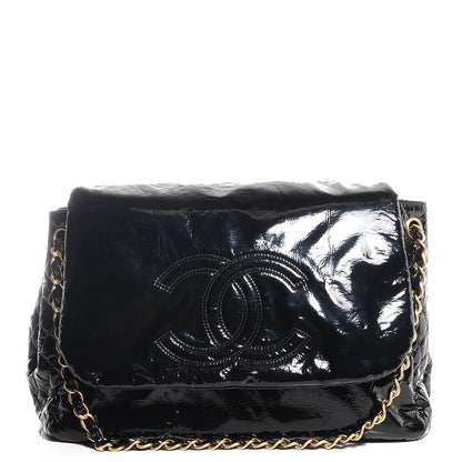 Chanel Vinyl Rock and Chain Medium Flap Black 1 of 7