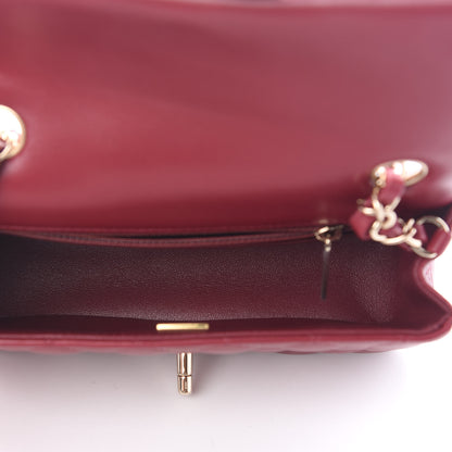 Chanel Lambskin Quilted Mini Rectangular Flap Burgundy 4 of 8