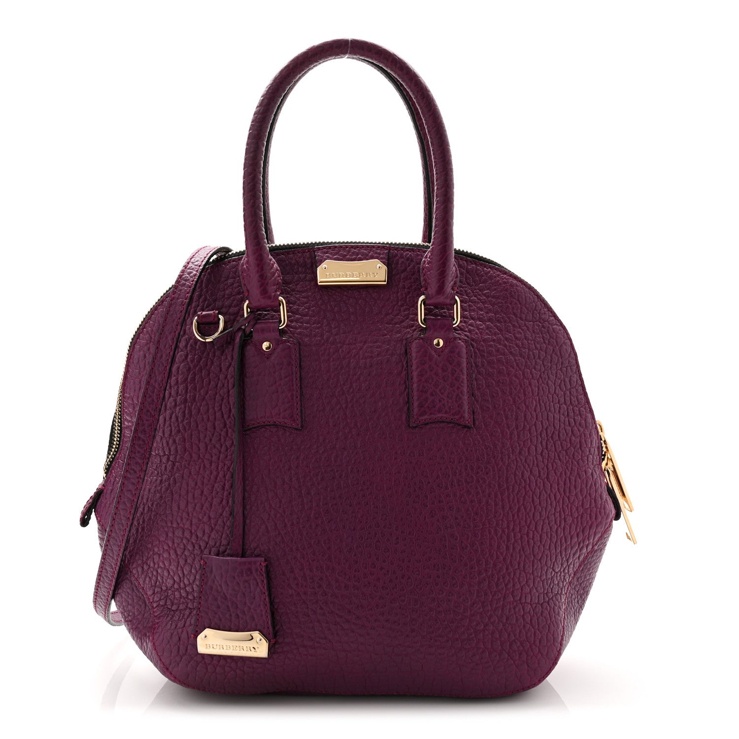 Burberry Heritage Grain Medium Orchard Bowling Bag Damson Magenta 1 of 10