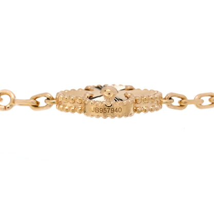 Van Cleef & Arpels 18K Yellow Gold 5 Motifs Guilloche Vintage Alhambra Bracelet 4 of 5