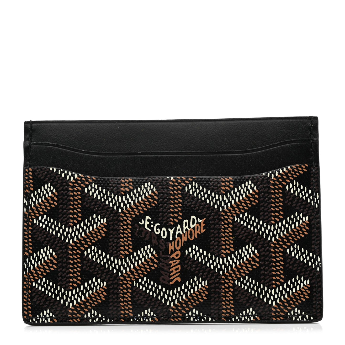 Goyardine Saint Sulpice Card Holder Black