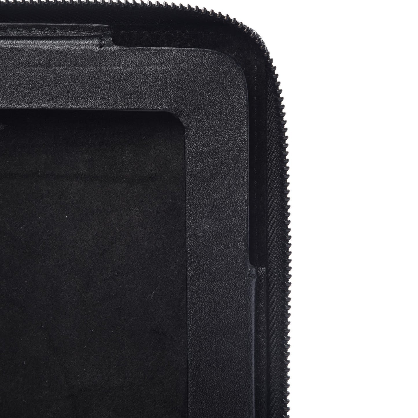 Grainy Calfskin Zip Tablet iPad Case Black
