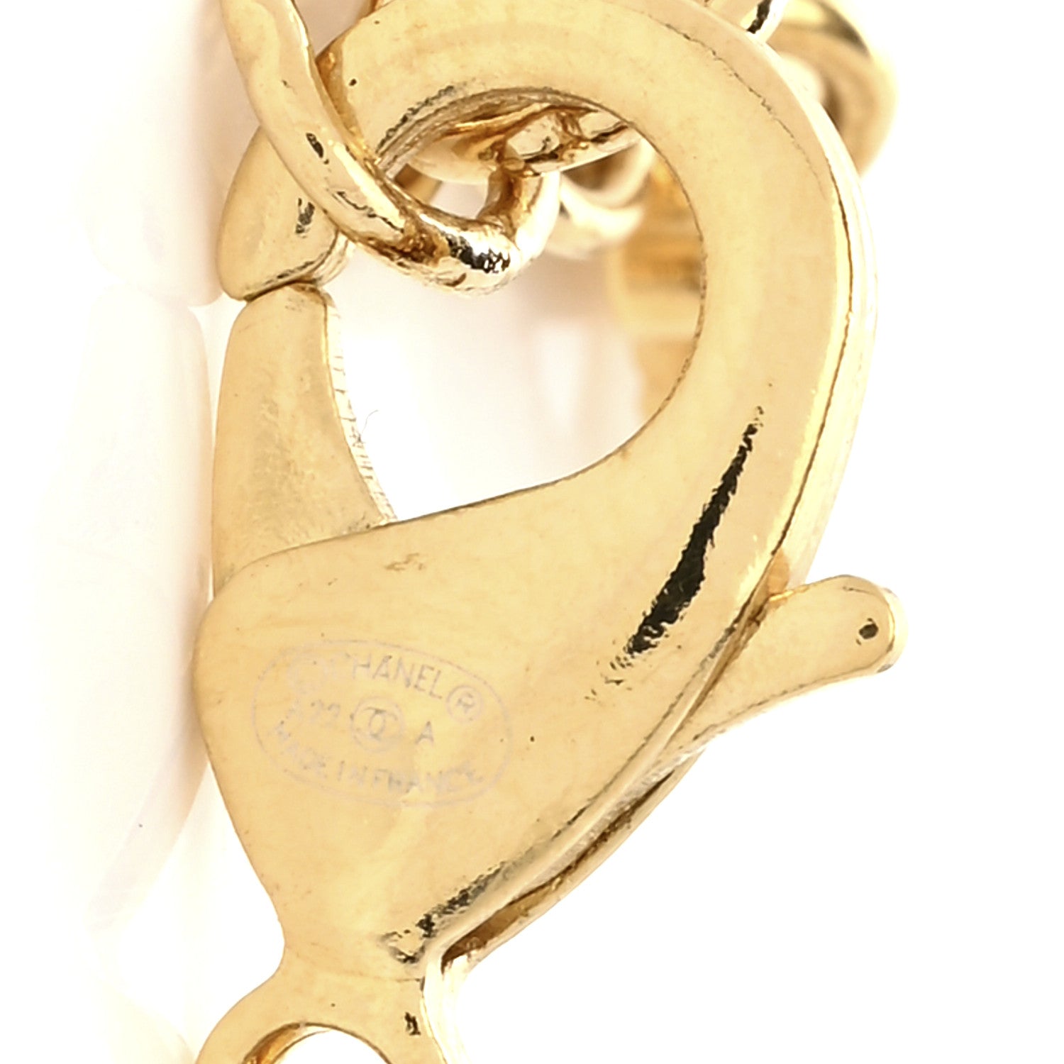 Chanel Metal Lambskin Chain CC Bow Necklace Black Gold 5 of 7