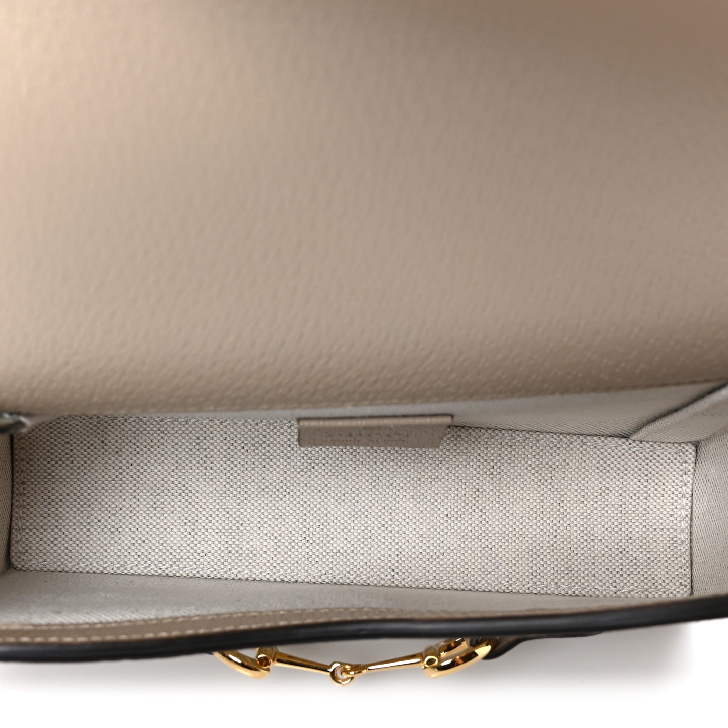 GG Supreme Monogram Textured Dollar Calfskin Mini Horsebit 1955 Shoulder Bag Beige Mystic White Oatmeal