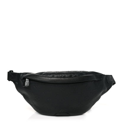 Louis Vuitton Calfskin Monogram Shadow Discovery Bumbag PM Black 1 of 9