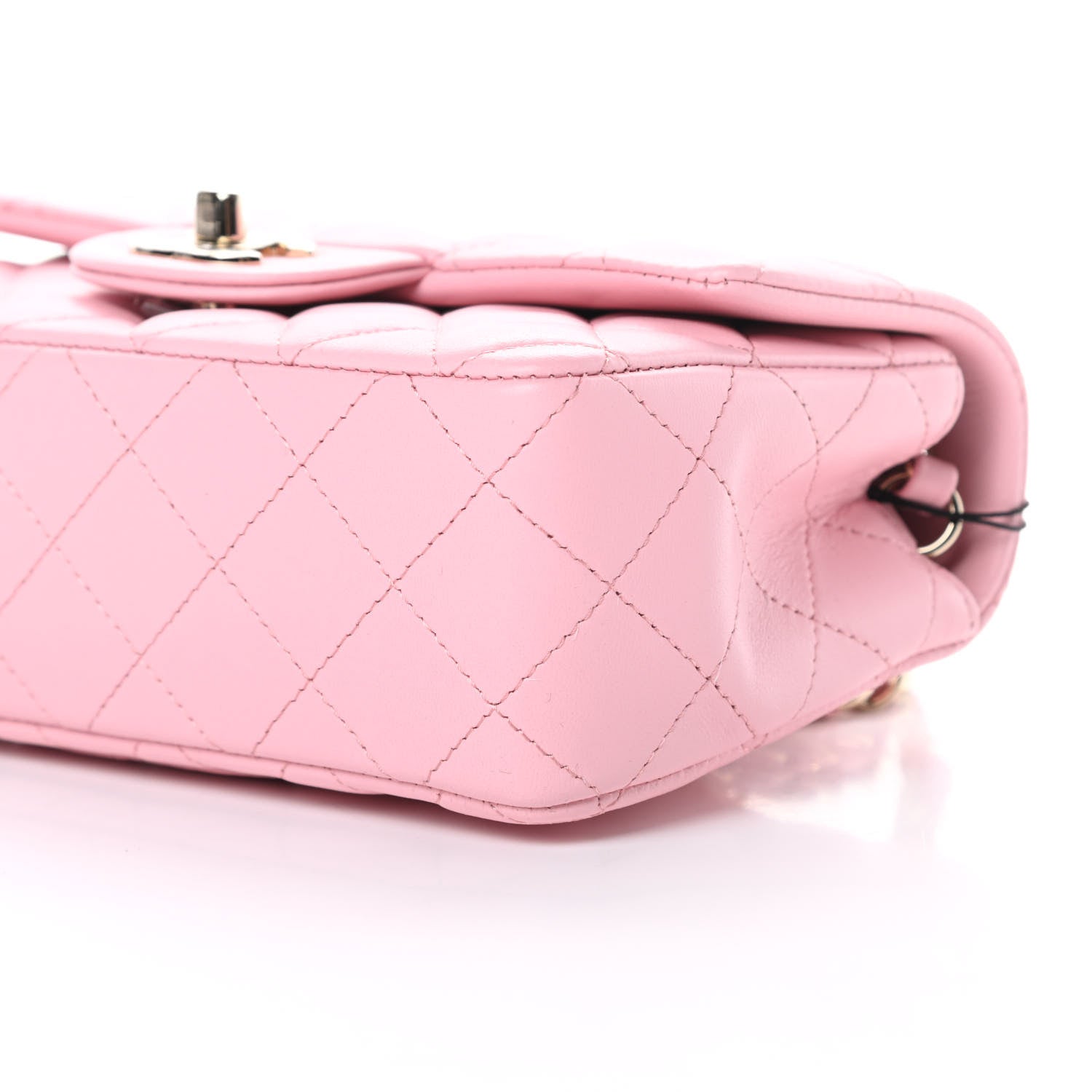 Chanel Lambskin Quilted Mini Rectangular Flap Pink 10 of 11