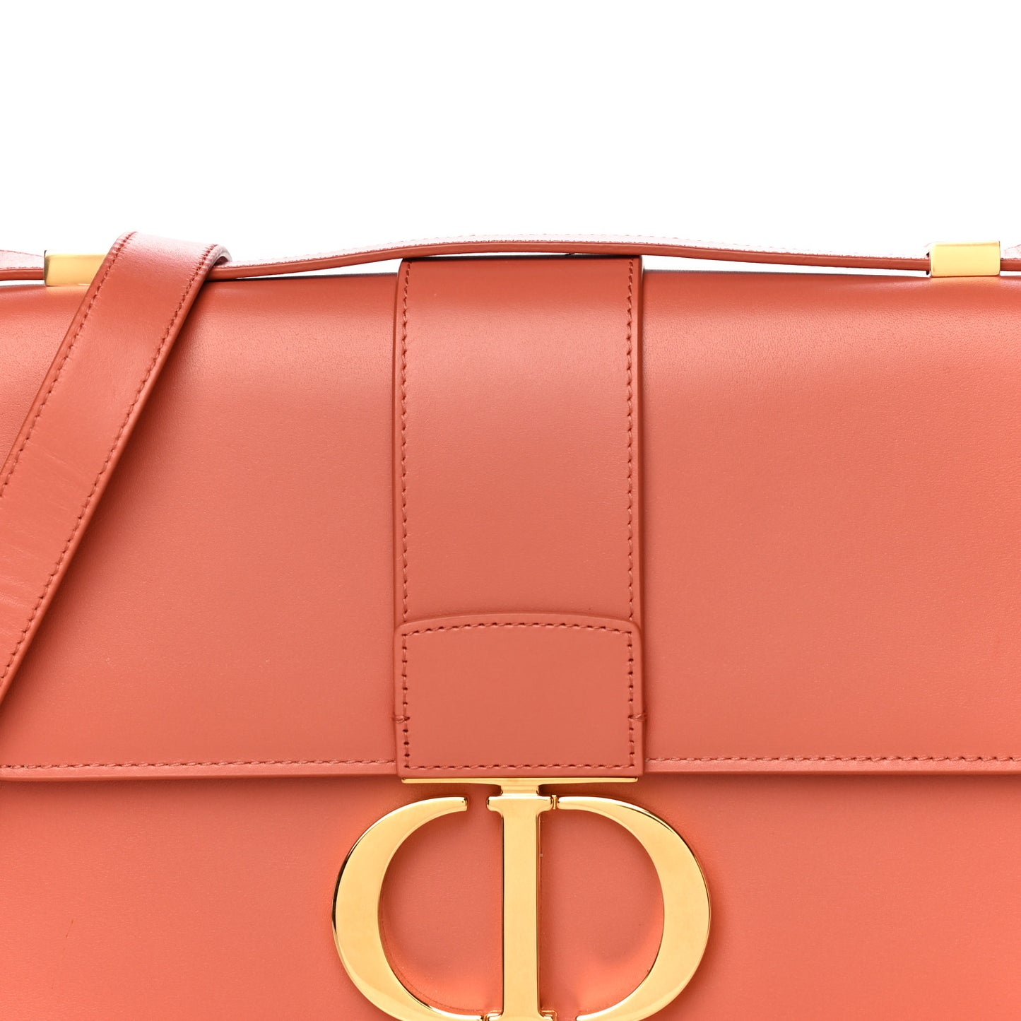 Smooth Calfskin 30 Montaigne Flap Bag Indian Red