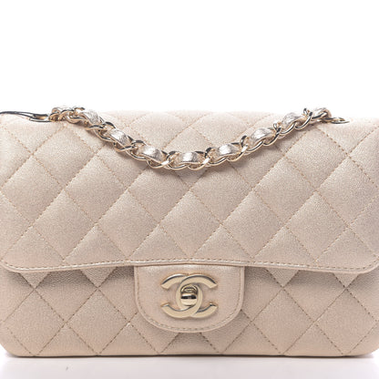 Chanel Metallic Lambskin Quilted Mini Rectangular Flap Gold 8 of 11