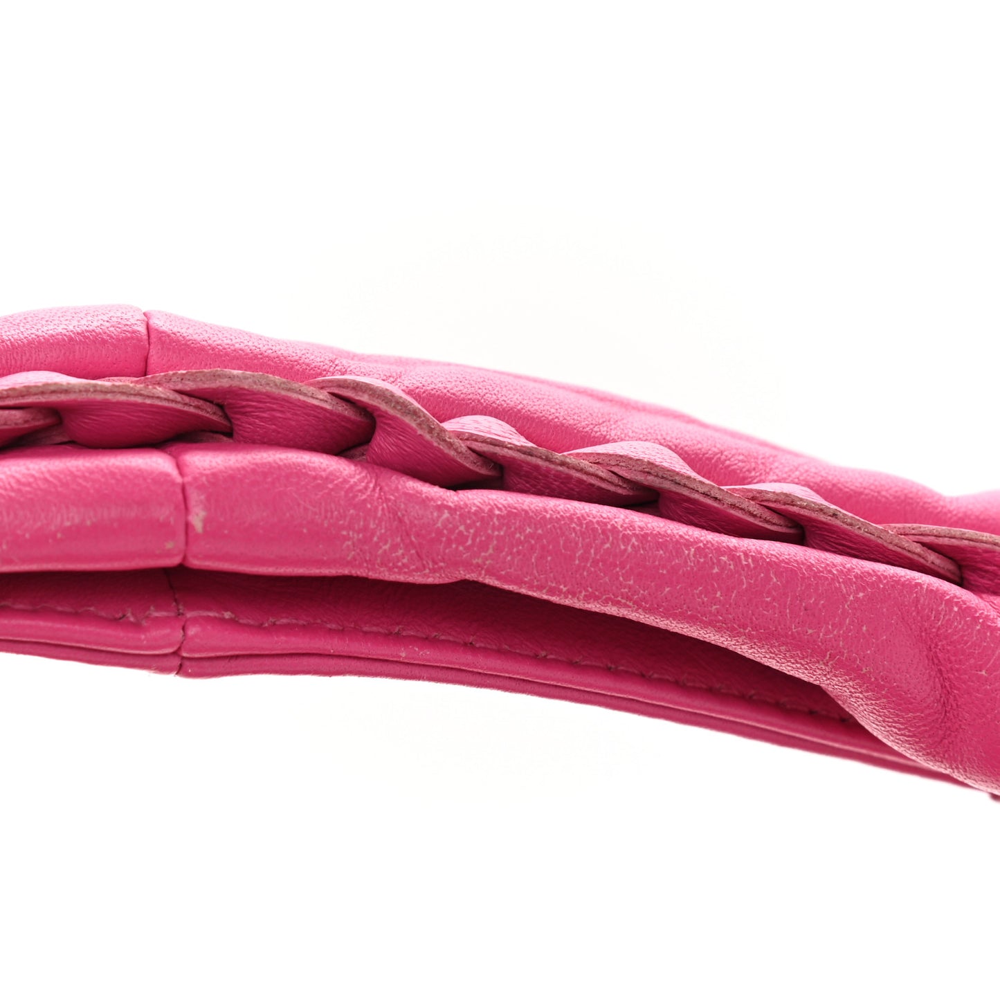Nappa Intrecciato Medium Veneta Hobo Fuchsia