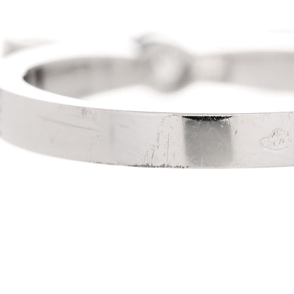 Chanel 18K White Gold Diamond Ruban Ring 49 4.75 7 of 7