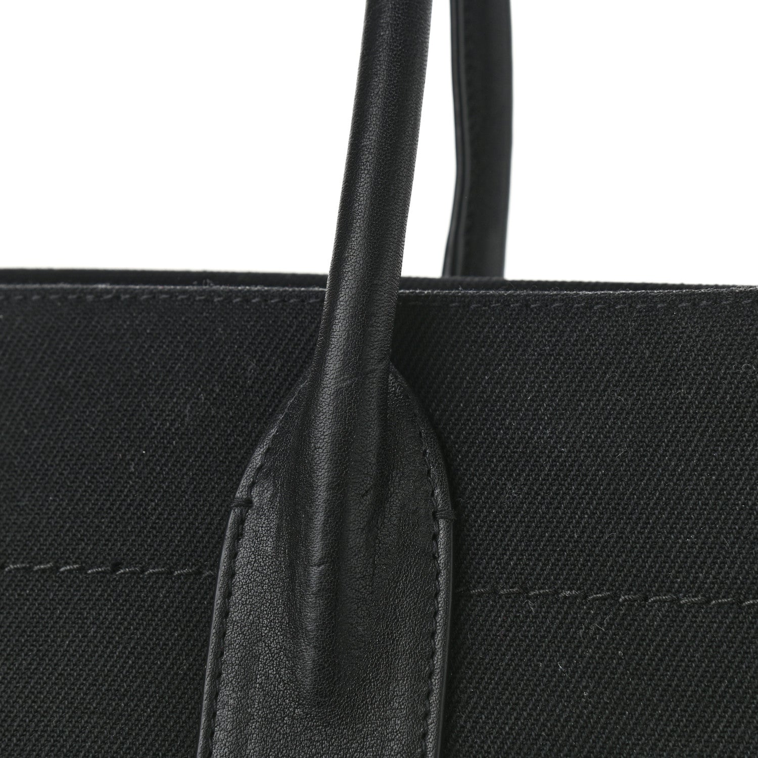 Saint Laurent Linen Calfskin Rive Gauche Tote Black 10 of 10