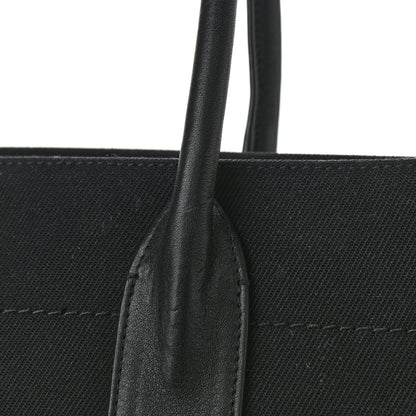 Saint Laurent Linen Calfskin Rive Gauche Tote Black 10 of 10