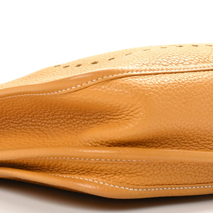 Hermes Taurillon Clemence Amazone Evelyne III PM Moutarde Taupe 8 of 10