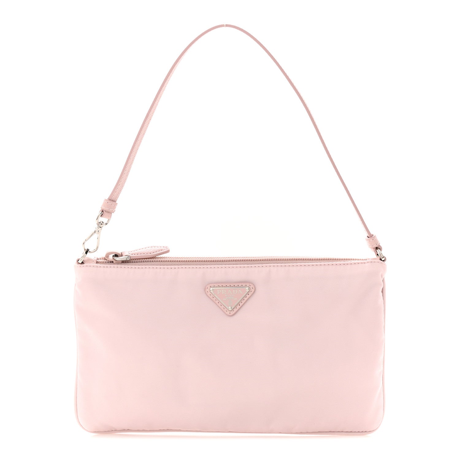 Prada Re-Nylon Vela Saffiano Mini Pochette Bag Alabastro 1 of 11