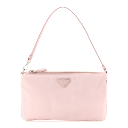 Prada Re-Nylon Vela Saffiano Mini Pochette Bag Alabastro 1 of 11