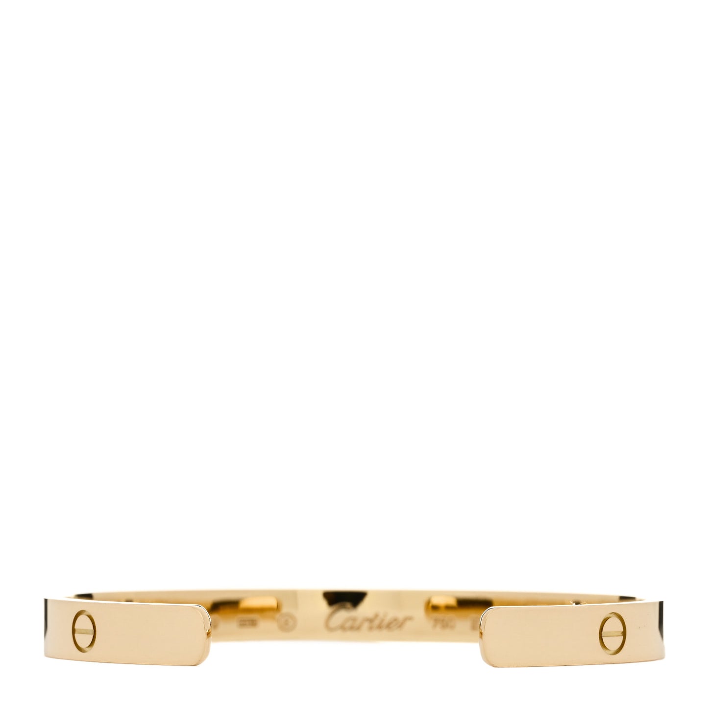 18K Yellow Gold LOVE Cuff Bracelet 19
