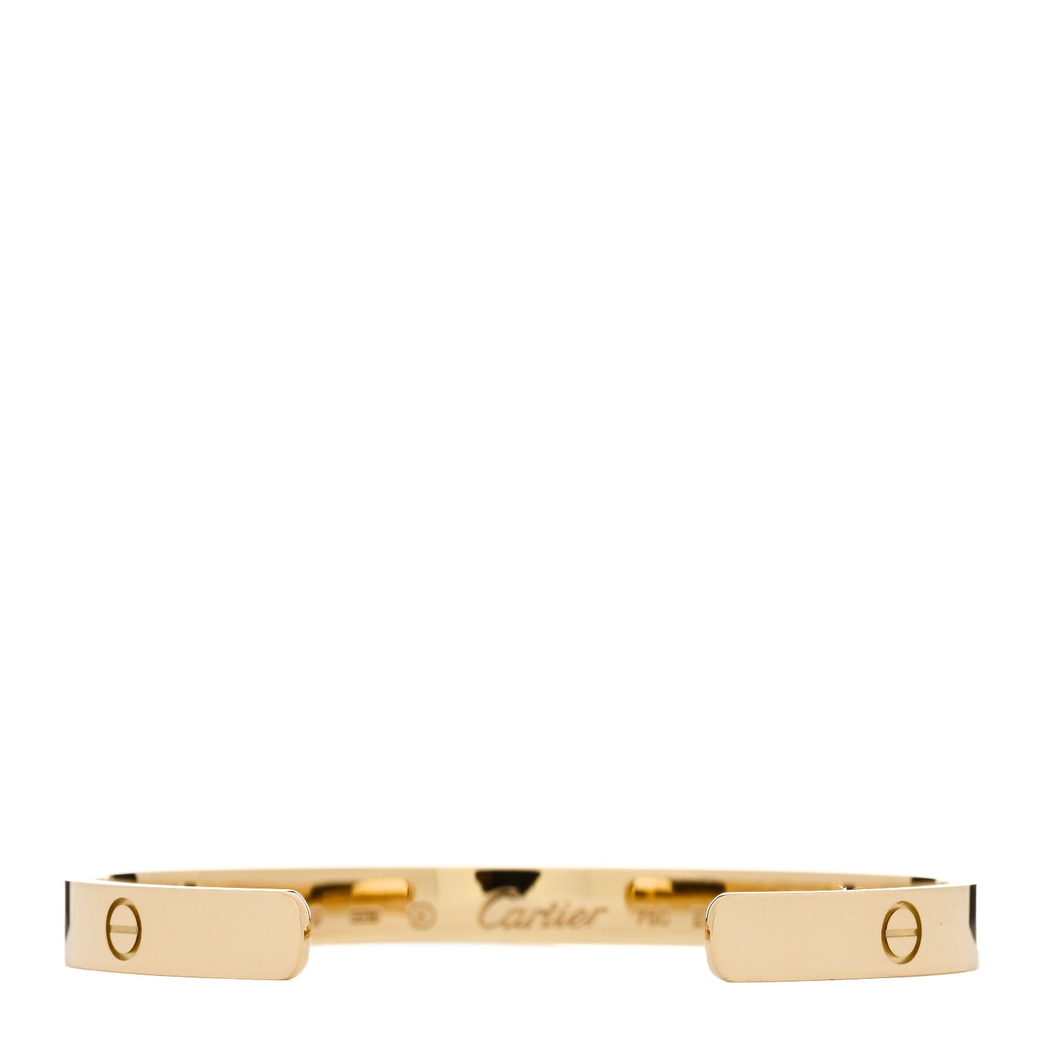 Cartier 18K Yellow Gold LOVE Cuff Bracelet 19 2 of 4