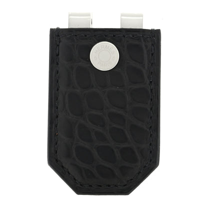Hermes Matte Alligator Heritage Bill Clip Black 1 of 3