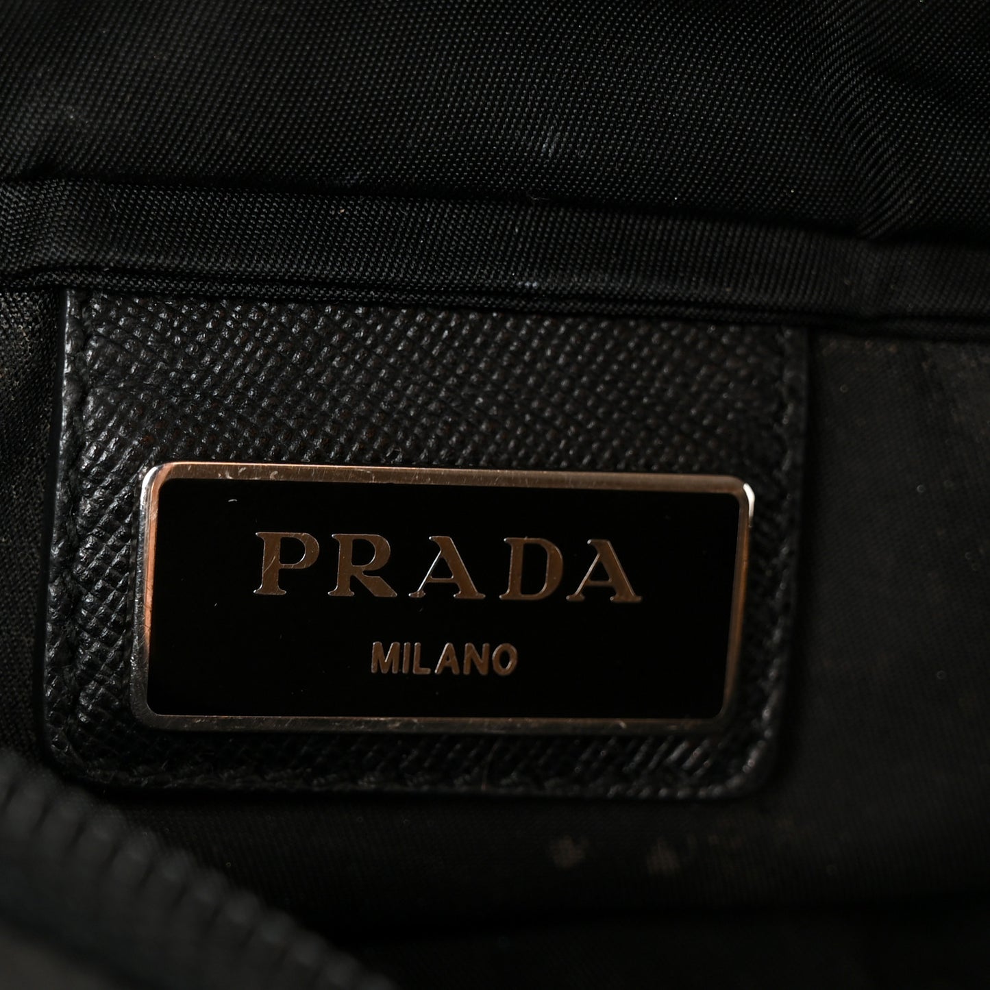 Nylon Vela Flat Messenger Bag Black