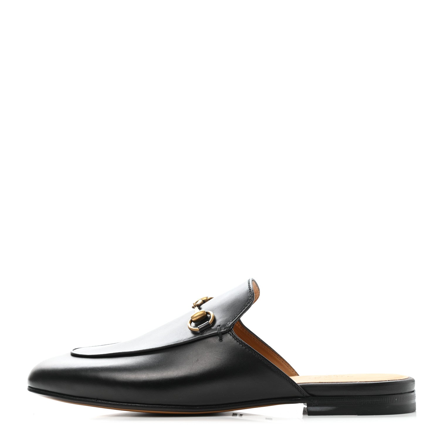 Gucci Calfskin Womens Princetown Slippers 38.5 Black 1 of 11