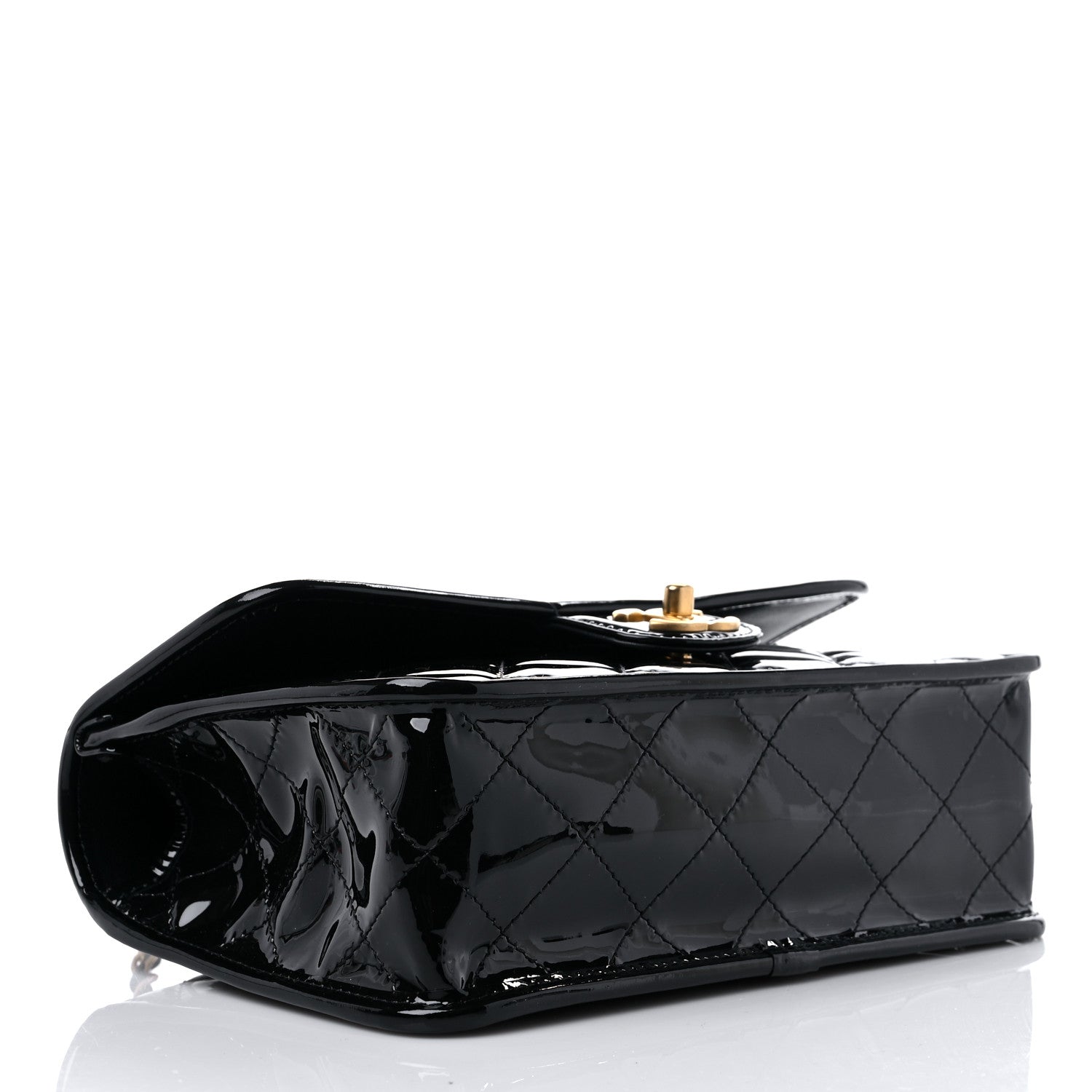 Chanel Patent Quilted Small School Memory Top Handle Flap Black 4 of 9