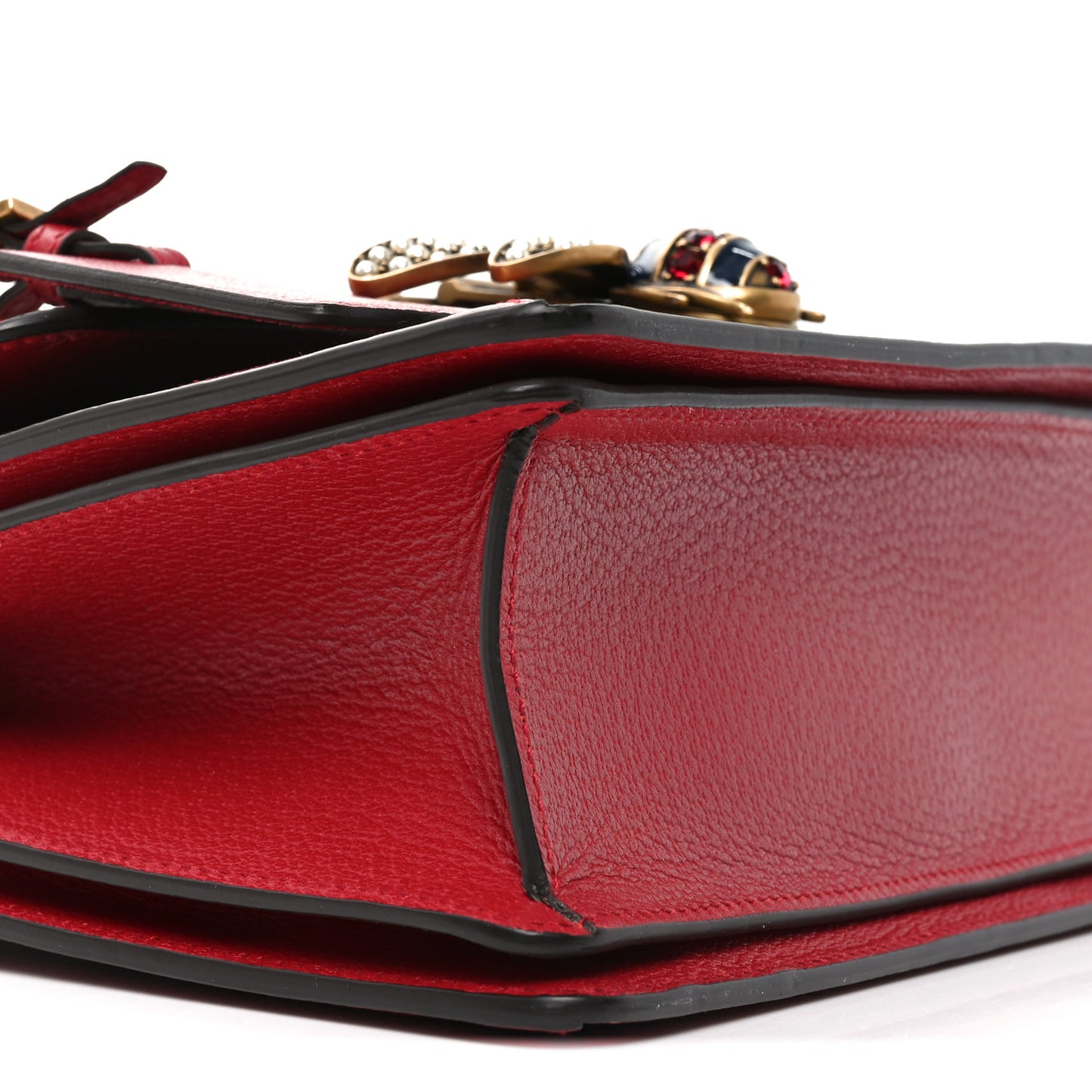 GG Supreme Monogram Small Queen Margaret Top Handle Bag Red
