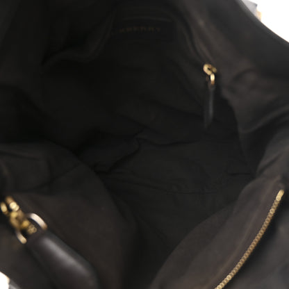 Burberry Haymarket Check Medium Golderton Tote Chocolate 6 of 13