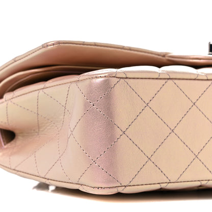 Chanel Iridescent Calfskin Quilted Medium Double Flap Pink 8 of 13