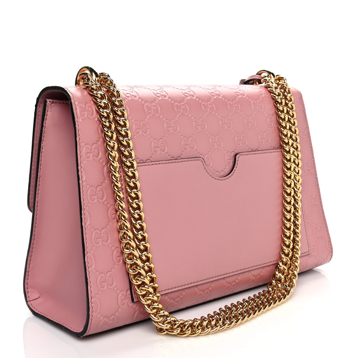Gucci Guccissima Signature Medium Padlock Shoulder Bag Rose Baby Candy 3 of 12