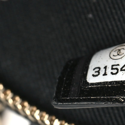 Chanel Lambskin Mini Camellia Bouquet Clutch With Chain Black 7 of 9