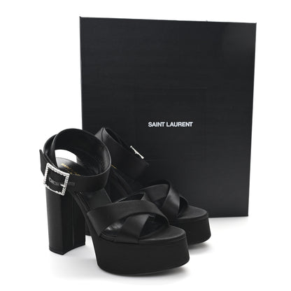 Saint Laurent Raso Regale Bianca 85 Platform Sandals 39 Black 10 of 10