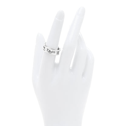Tiffany Sterling Silver 1837 Band Ring 54 7 2 of 4