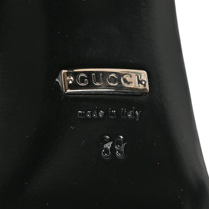 Gucci GG Monogram Malaga Kid Crystal Square G 75mm Slingback Pumps 39 Beige Blue 6 of 8