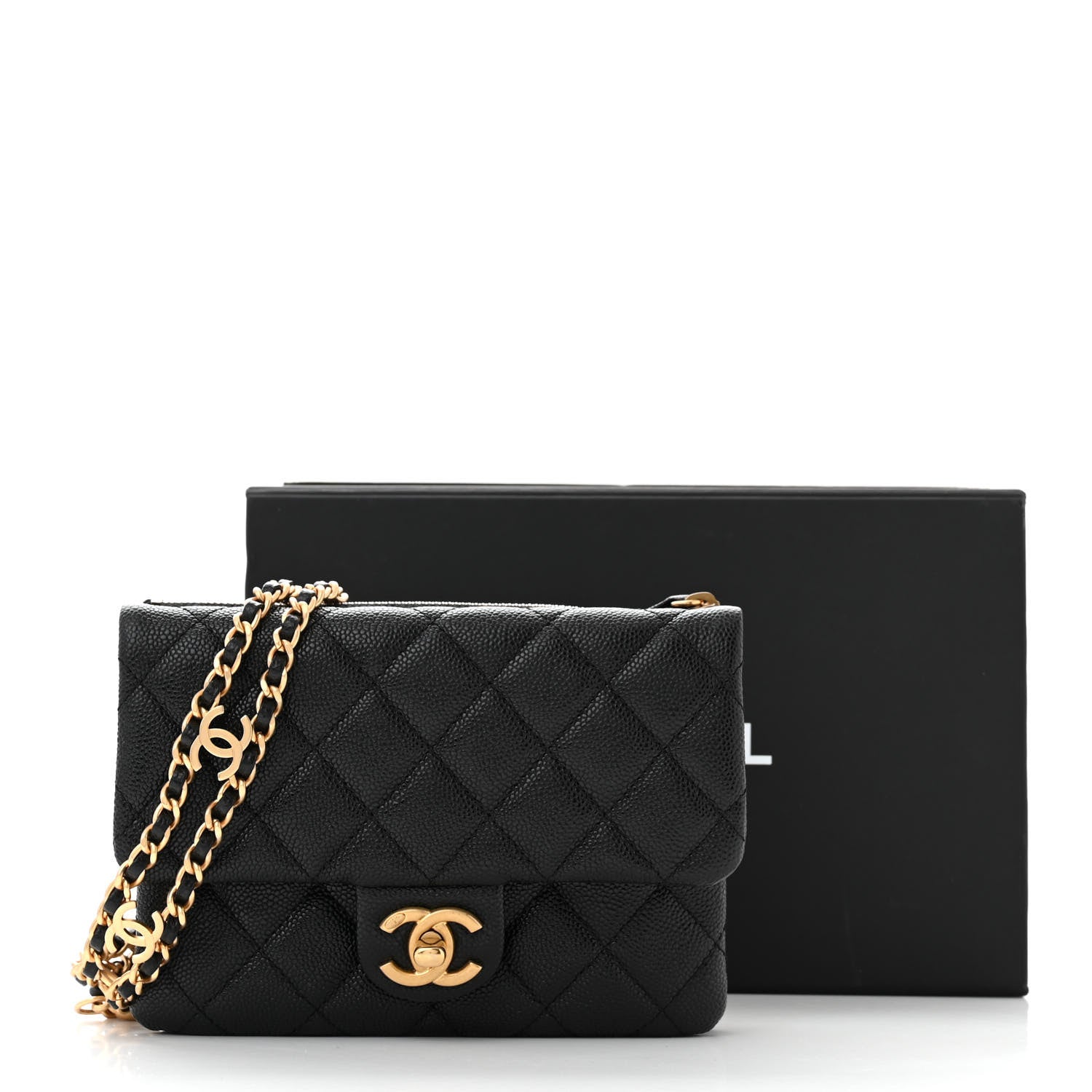 Chanel Shiny Caviar Pick Me Up Flap Belt Bag Black 12 of 12