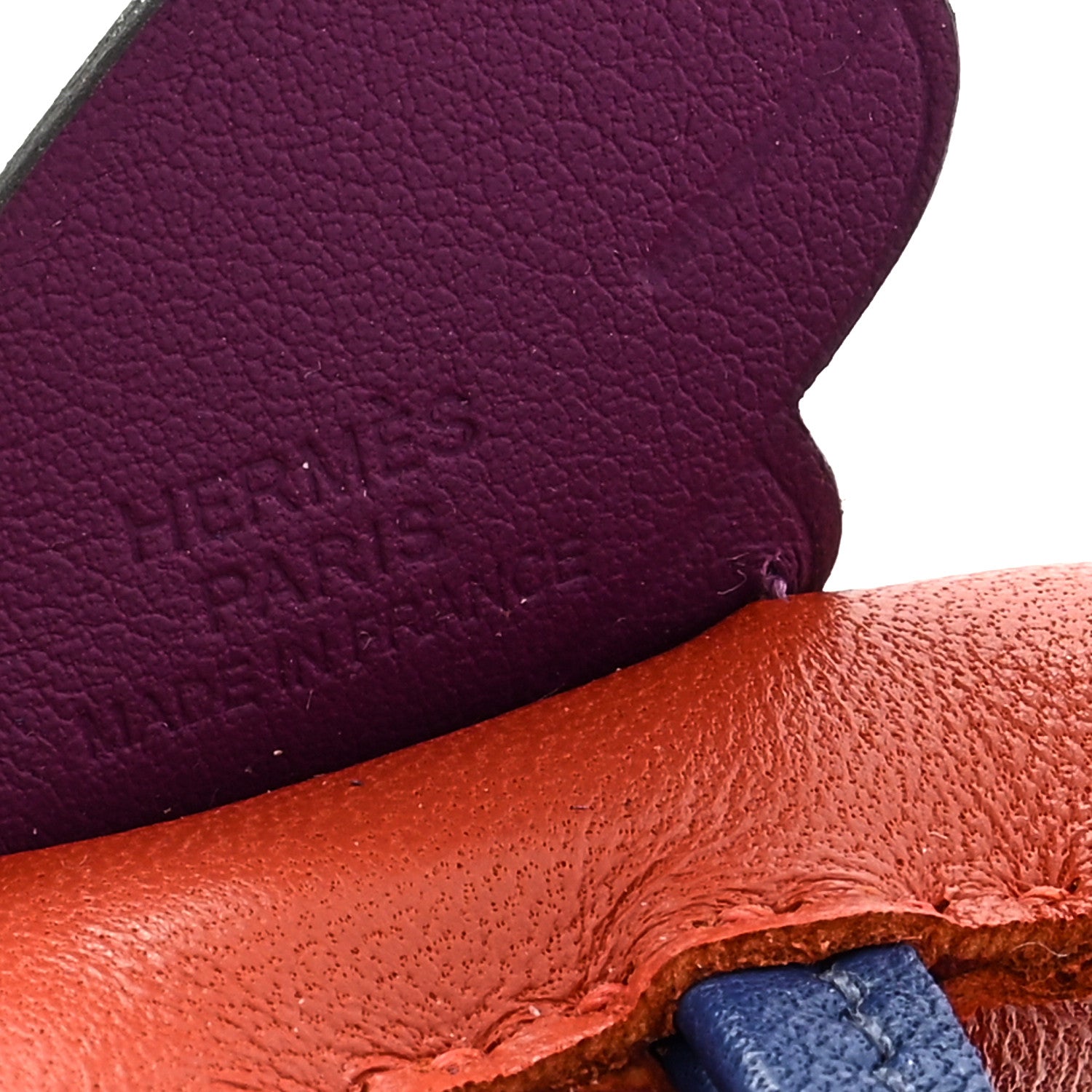 Hermes Milo Lambskin Grigri Rodeo Pegase Horse Bag Charm PM Cornaline Bleu Saphir Anemone 3 of 4