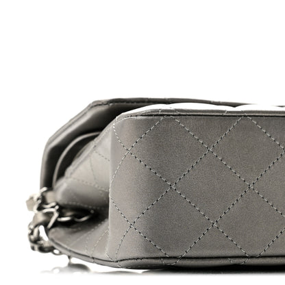 Chanel Metallic Calfskin Quilted Medium Double Flap Ruthenium 9 of 11