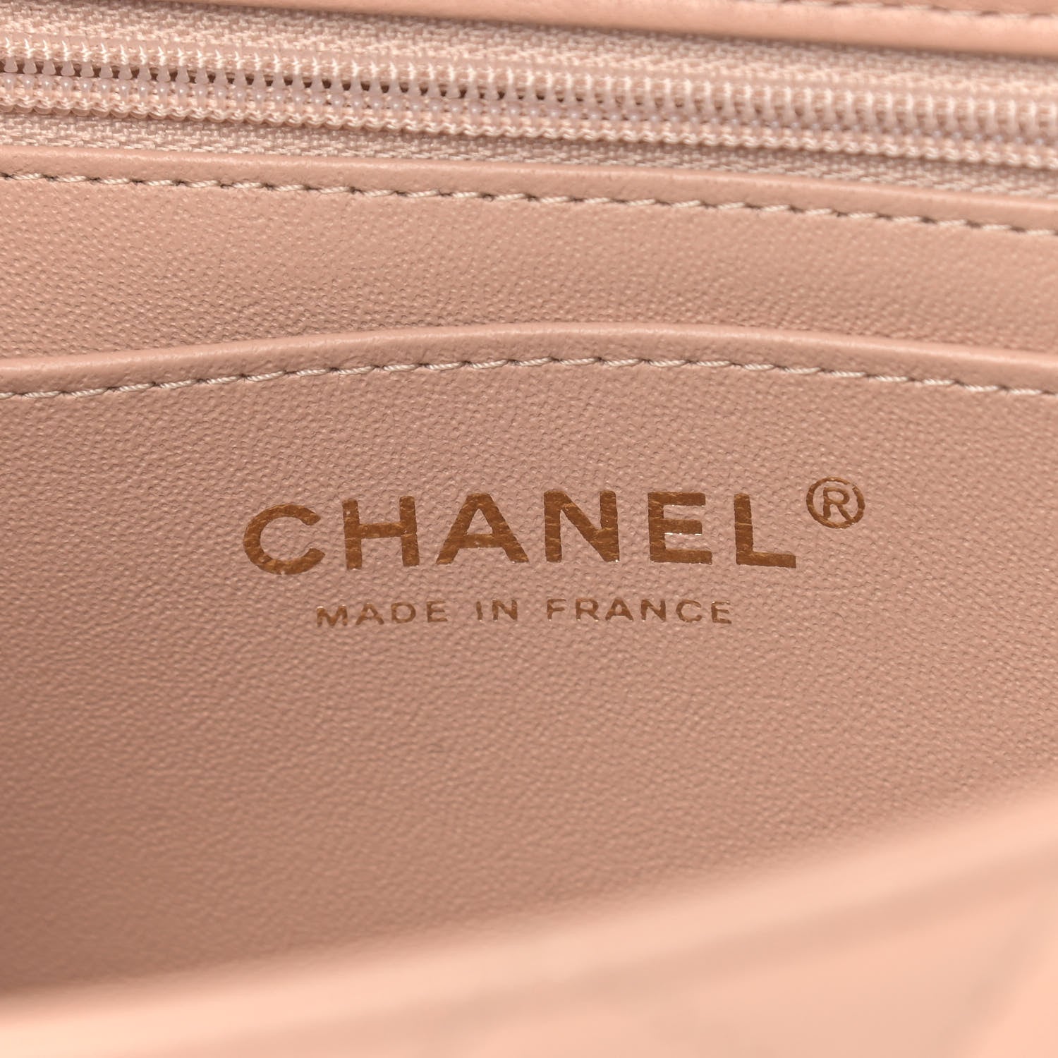 Chanel Lambskin Quilted Mini Top Handle Rectangular Flap Beige 6 of 9