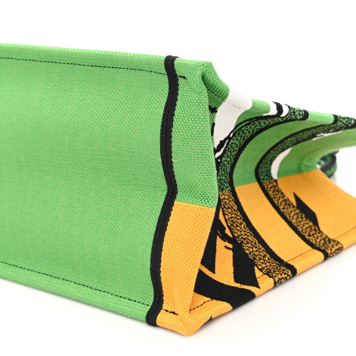 Canvas Embroidered Medium Jungle Pop Book Tote Green Multicolor
