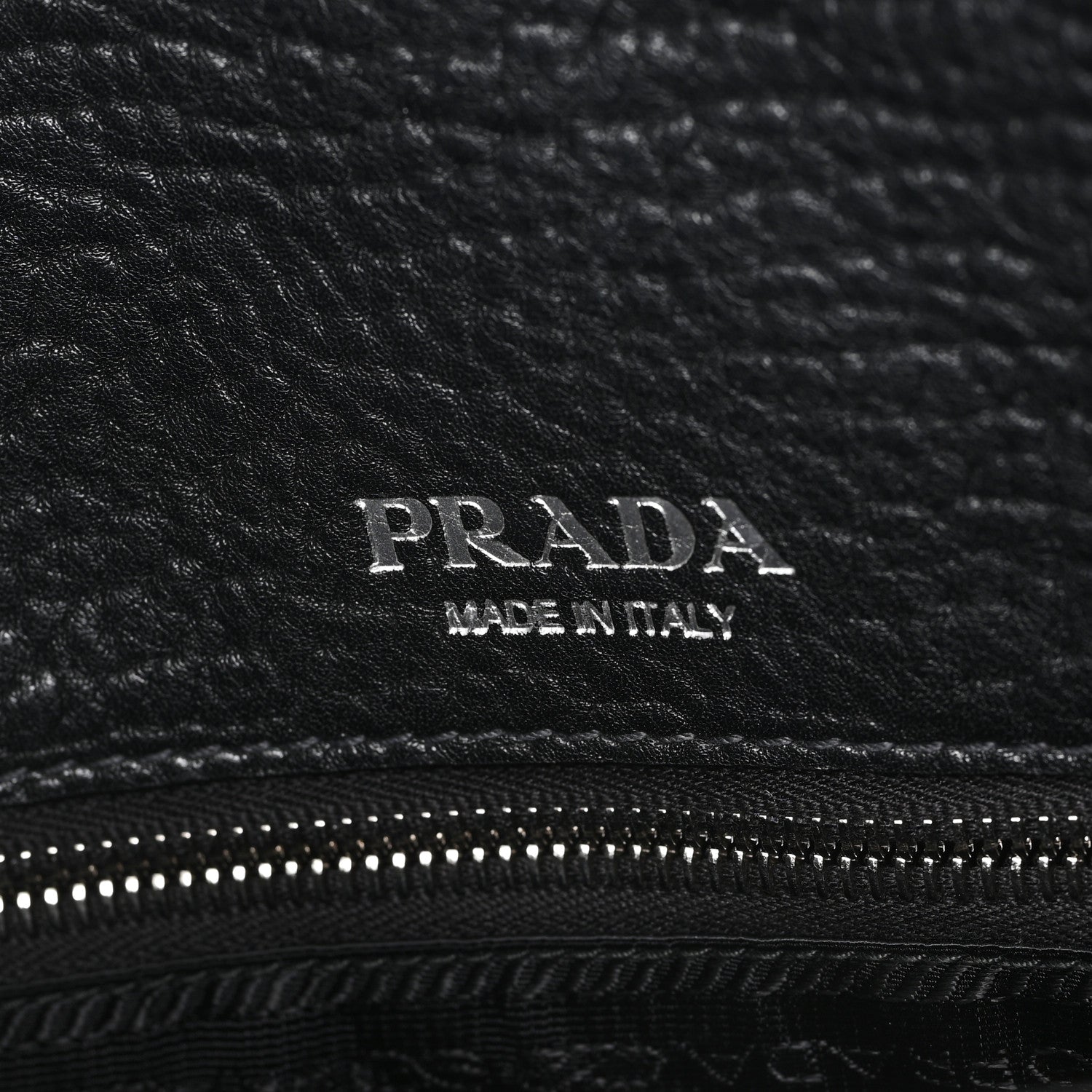 Prada Full Grain Calfskin Shoulder Bag Black 6 of 9
