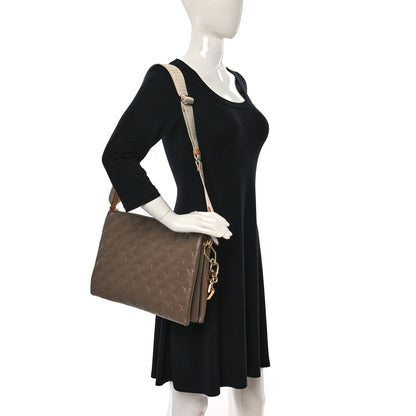 Louis Vuitton Lambskin Embossed Monogram Coussin MM Taupe 2 of 11