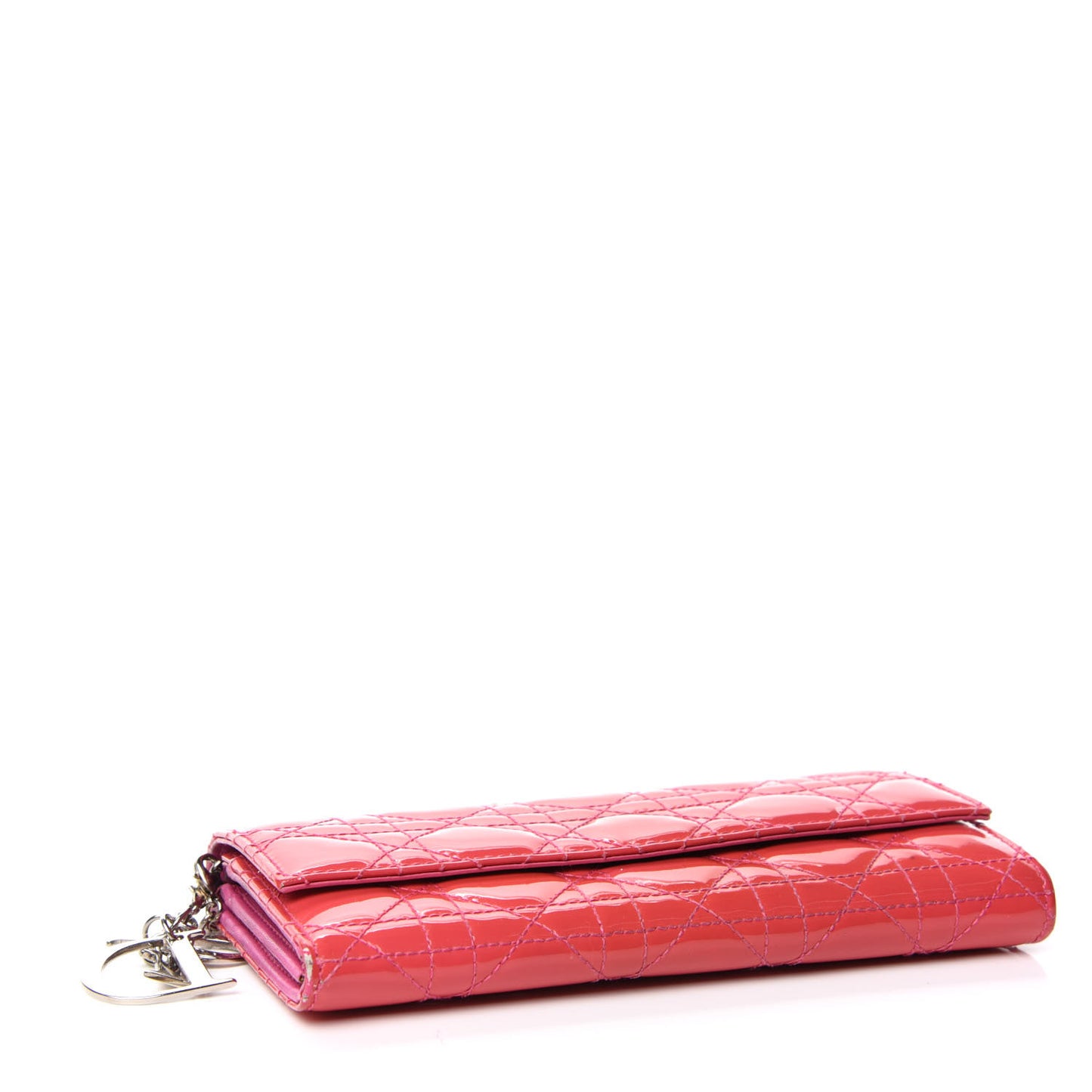 Patent Cannage Rendezvous Chain Wallet Coral