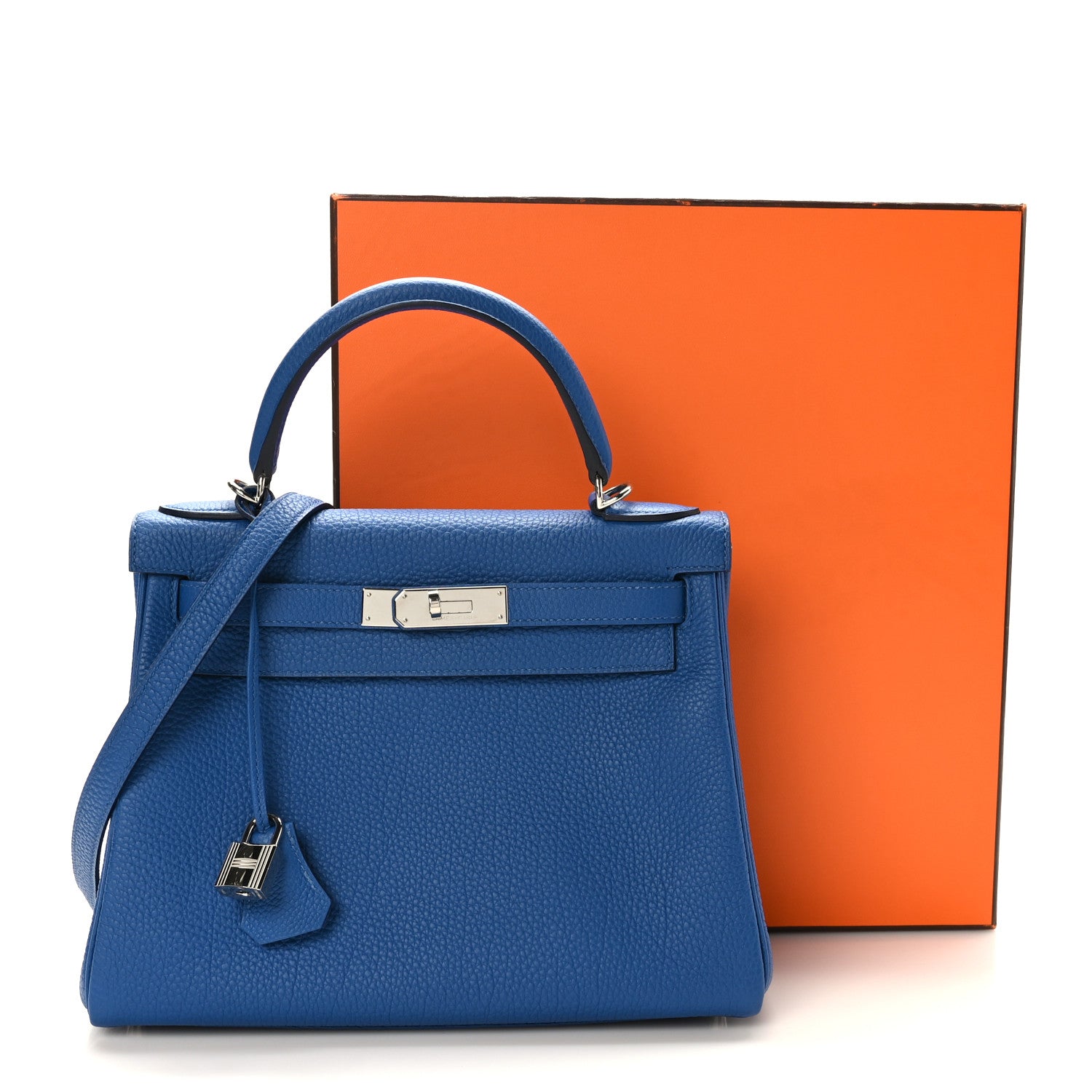 Hermes Togo Kelly Retourne 28 Bleu France 10 of 10