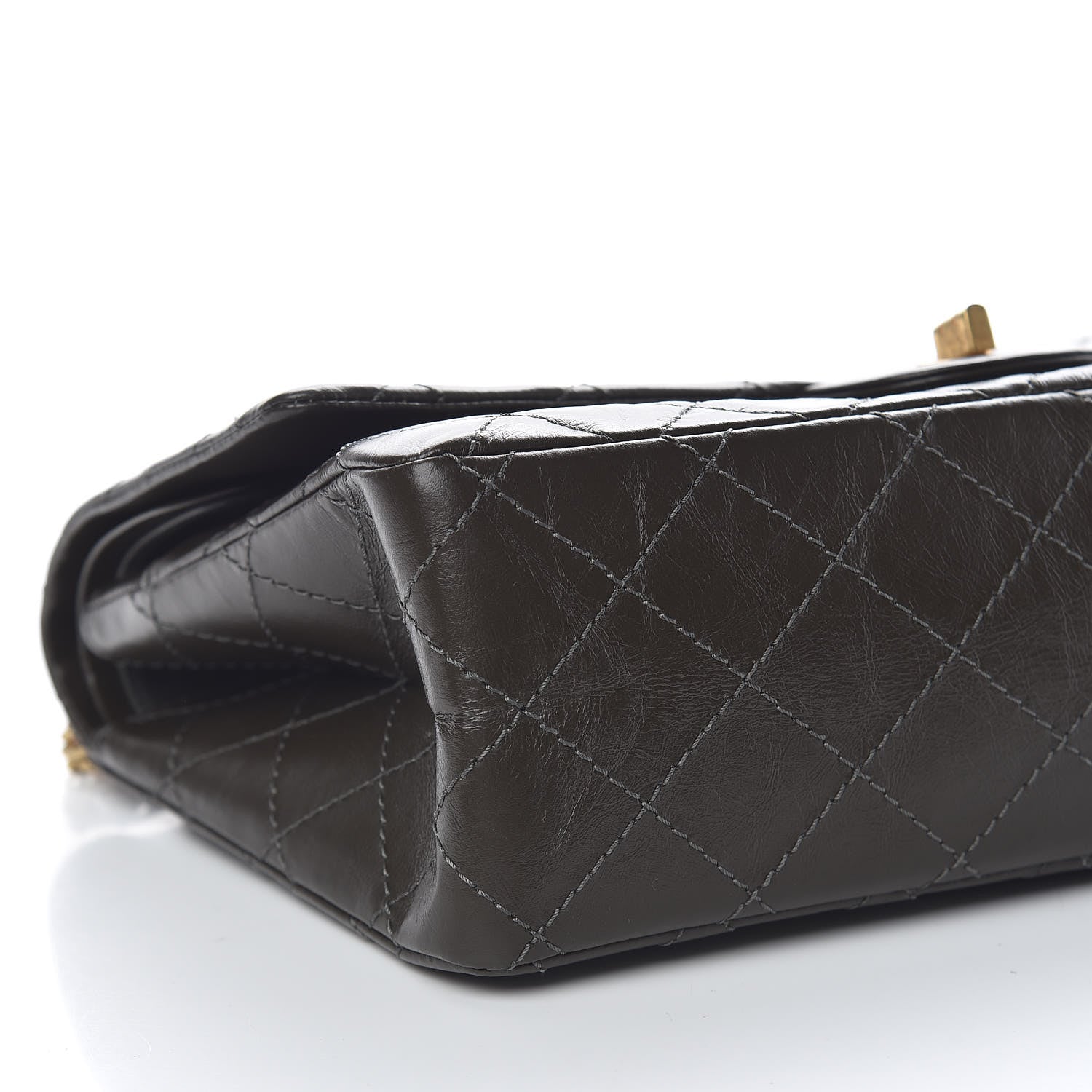 Chanel Aged Calfskin Quilted 2.55 Reissue 226 Flap Dark Khaki 9 of 11