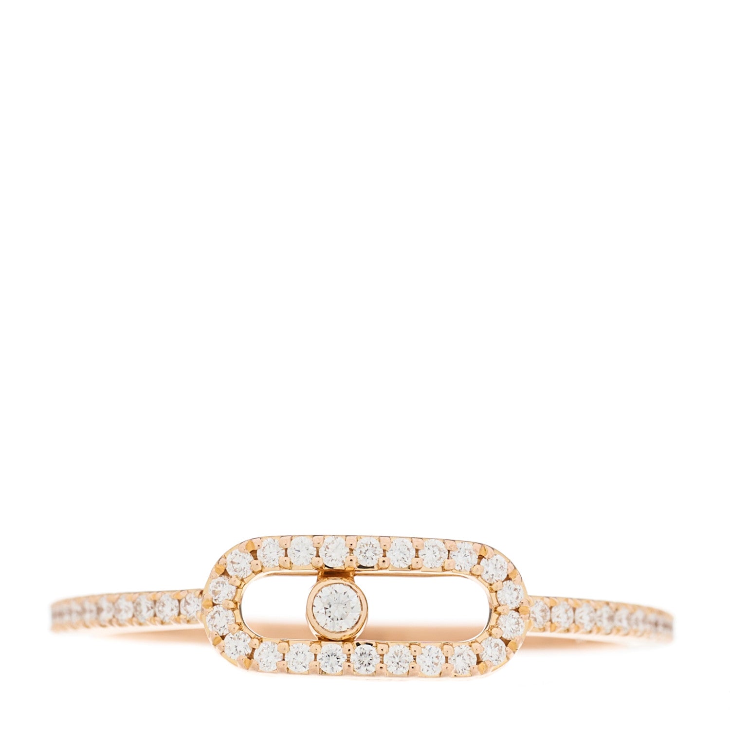 Messika 18K Rose Gold Diamond Move Uno LM Pave Ring 53/6.25 1 of 7