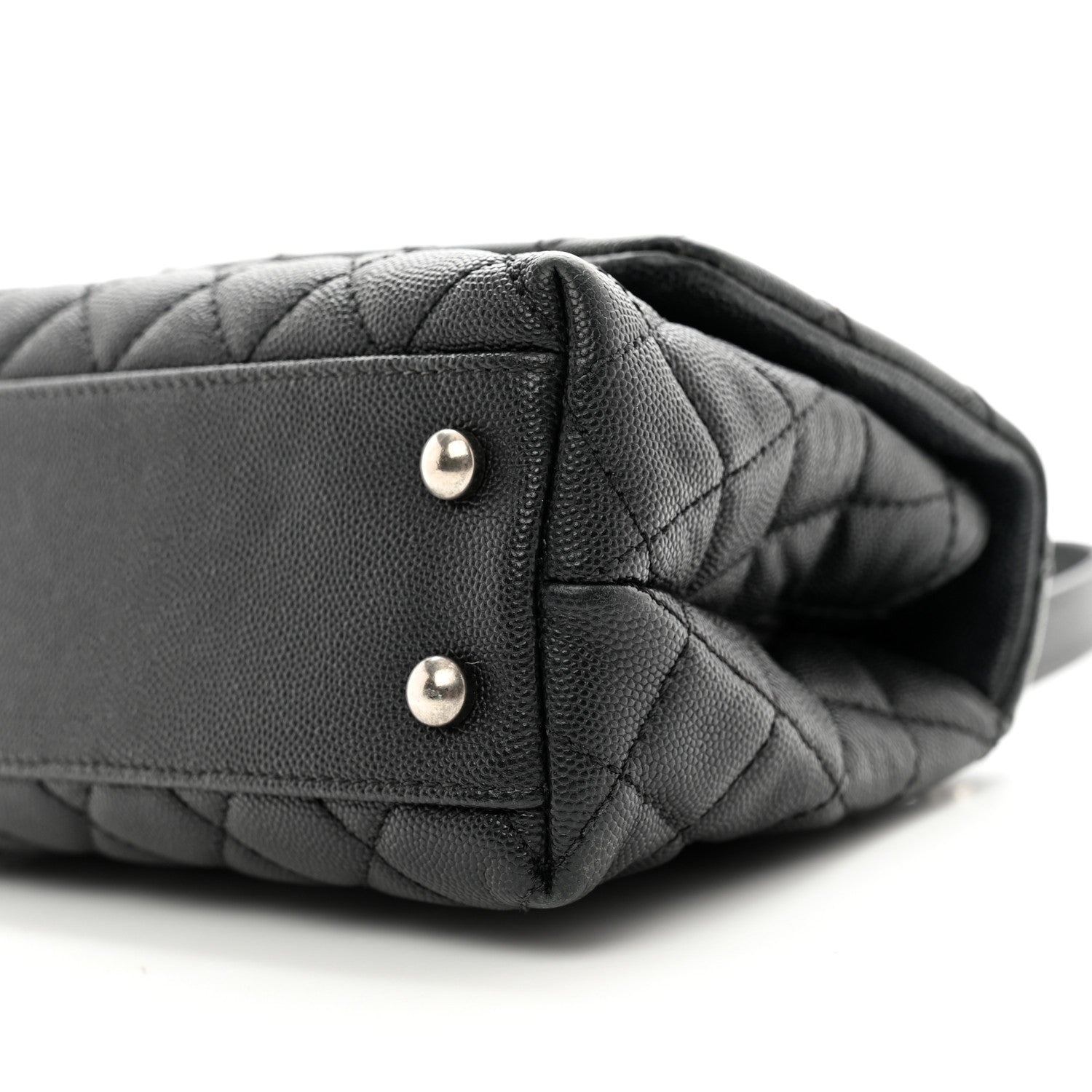 Chanel Caviar Lizard Embossed Quilted Mini Coco Handle Flap Black 10 of 12